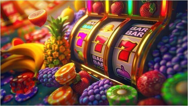 Antarmuka permainan Play'n GO Sweet Bonanza di layar ponsel